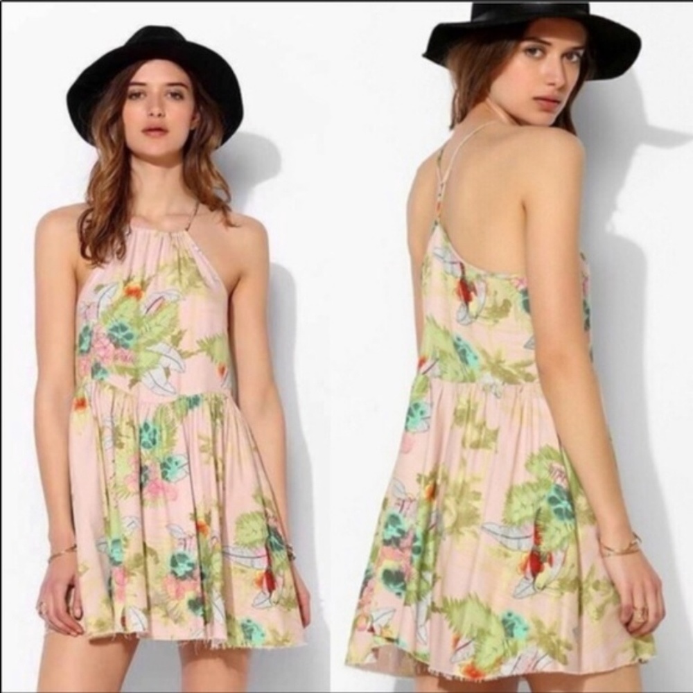 NWT Somedays Lovin Tropical Print Halter D…